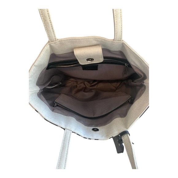 Reed Natural Canvas Tote Black and Yellow Abstract Daisies - Picture 5 of 5